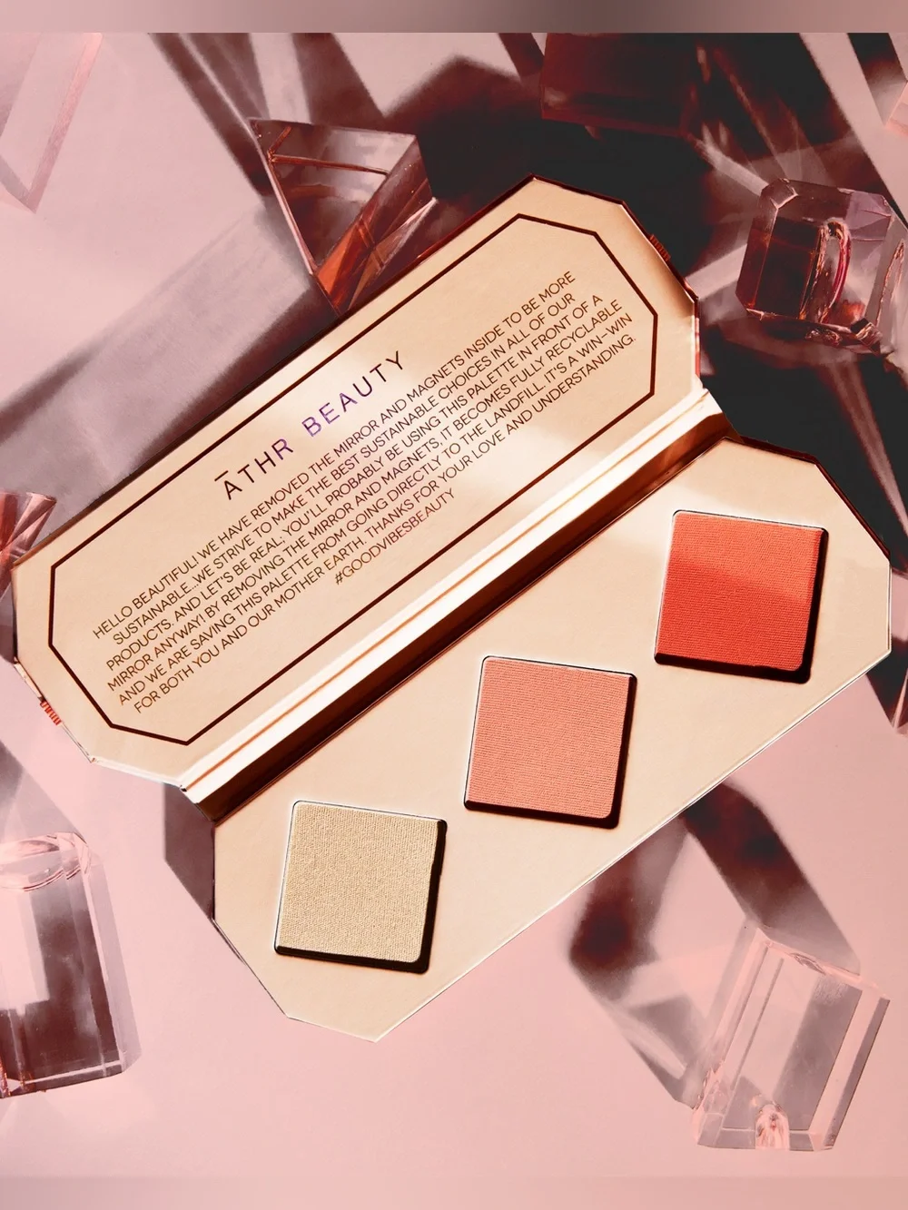 ATHR Beauty Crystal Charged Cheek Palette: Amber (Blush & Highlighter)